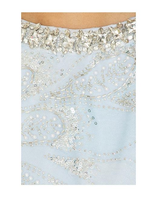 Elliatt White Anabelle Cap Sleeve Gown