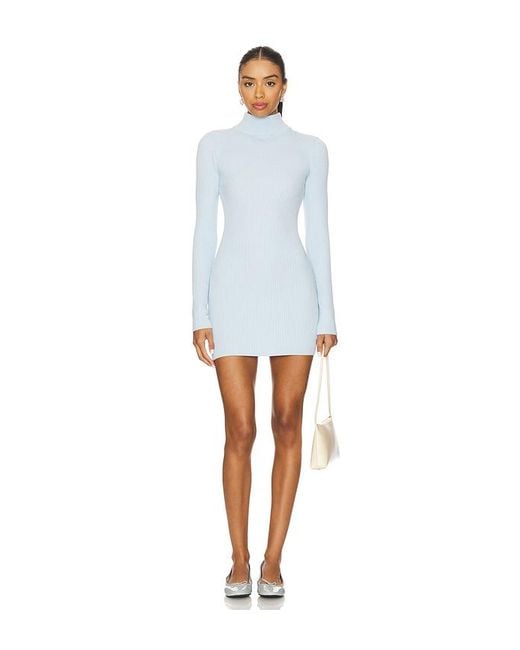 Frankie's Bikinis Date Night Ribbed Knit Mini ドレス White