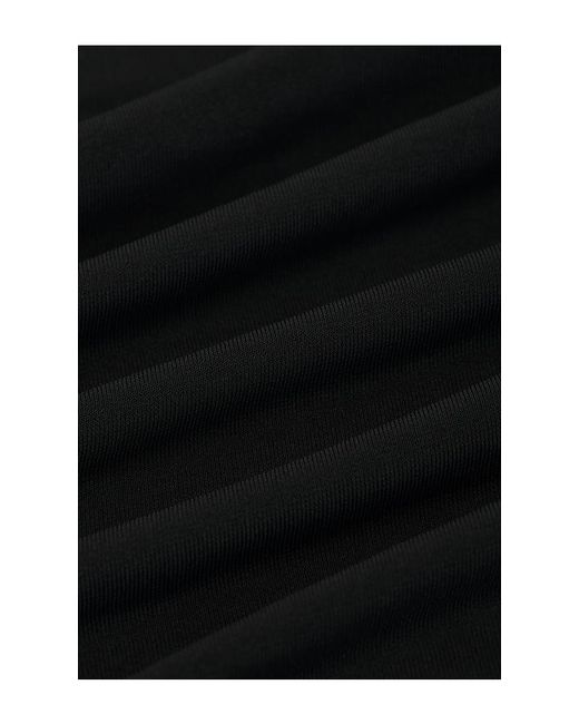 HAELO Black Asymmetric Cowl Mini Dress