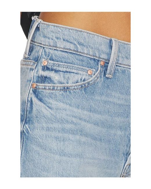 Mother Blue The Dodger Button Hover Cuff Jeans