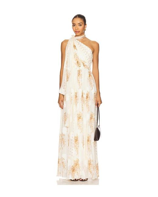 Ulla Johnson Natural Angelique Draped Scarf Gown