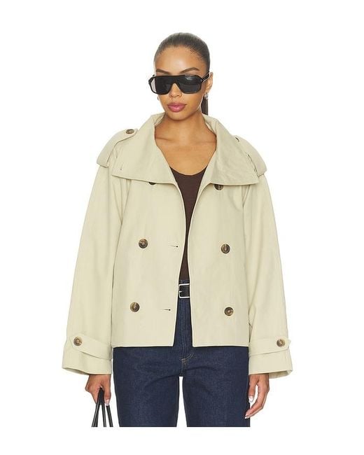 Elodie the Label Natural Saint Cropped Trench Jacket