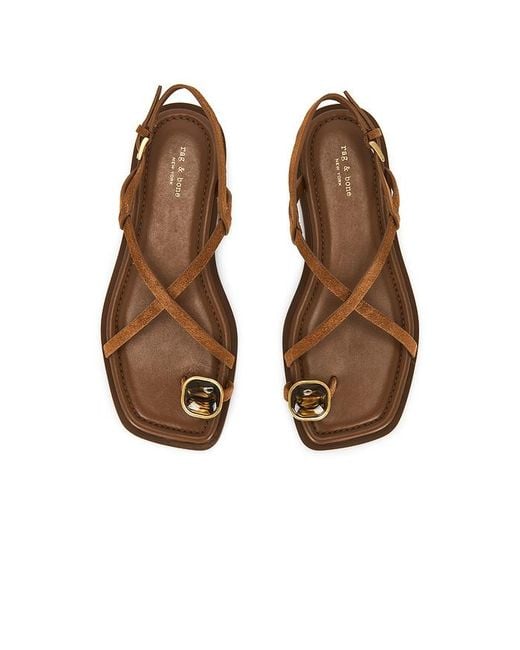 Rag & Bone Brown Remi Flat Sandal