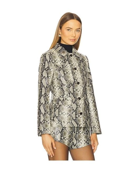 BLOUSON PYTHON en Grey Line & Dot en coloris Multicolor