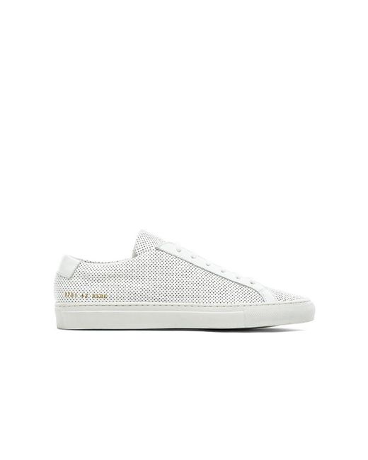 Common Projects White Achilles Original Perforated Leather Low-Top Sneakers for men