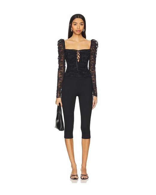 MAJORELLE Black Ava Top