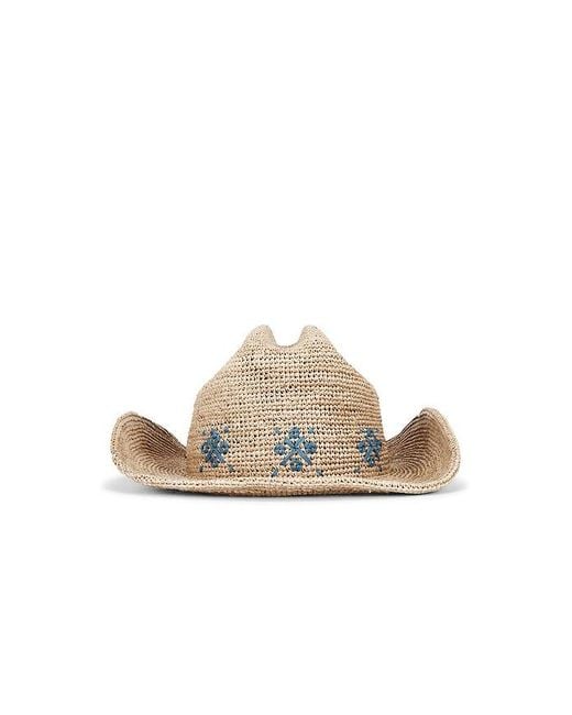 Brixton White Odessa Straw Packable Cowboy Hat