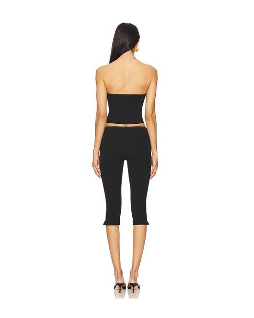 MORE TO COME Black Siara Capri Set