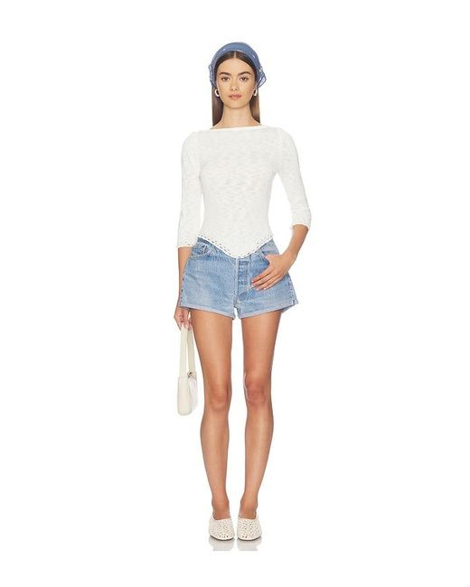 Re/done Blue Levi's Alexa Short