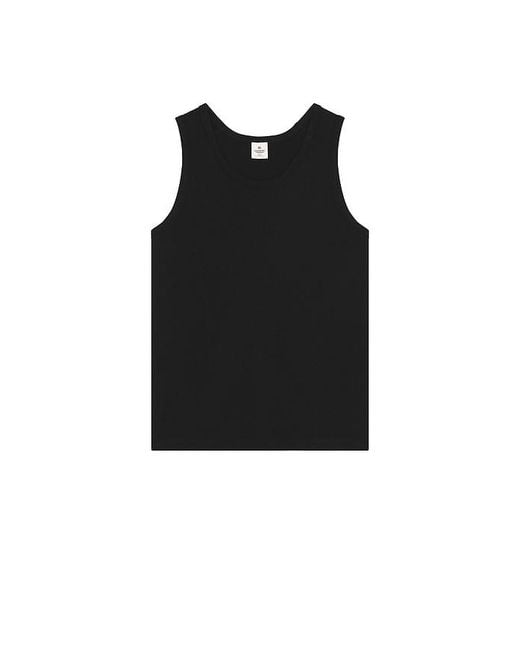 Reigning Champ Black Lightweight Jersey Slim Tank Top for men