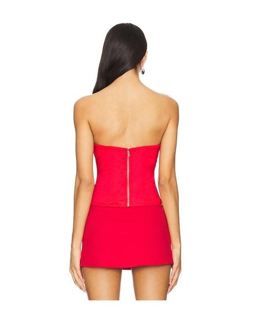 superdown Red Jordyn Corset Top