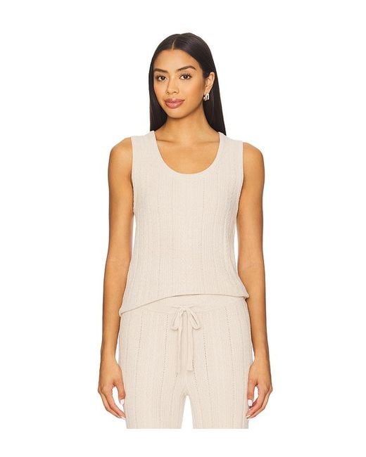Cozychic Ultra Lite Cable Knit Tank En Color Crema Talla (También En M, S, Xl, Xs) Barefoot Dreams de color Multicolor