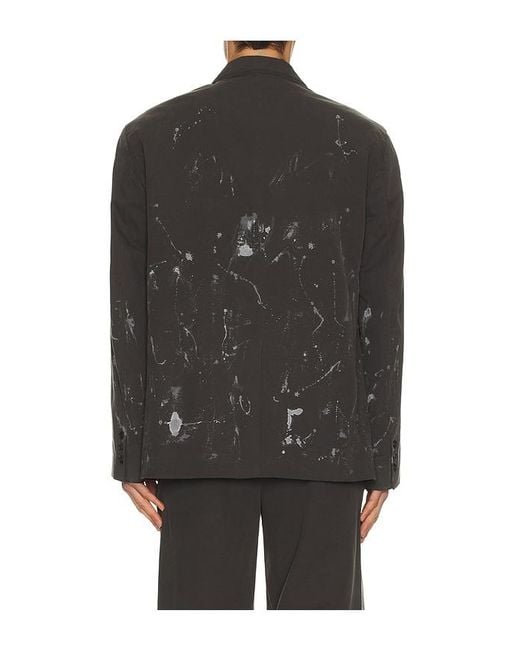 we11done Black Painted Jacket for men