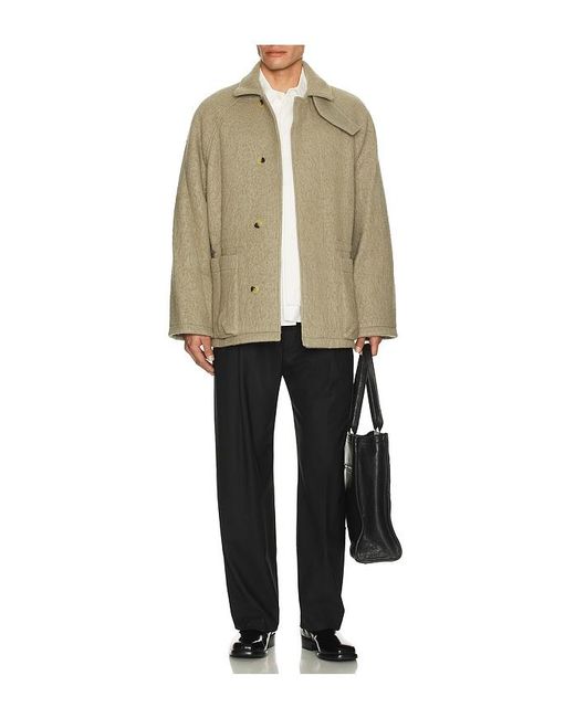 LE17SEPTEMBRE Natural Wool Hunting Half Coat for men