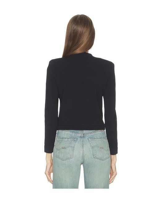 L'Agence Black Patsy Crop Crew Cardi