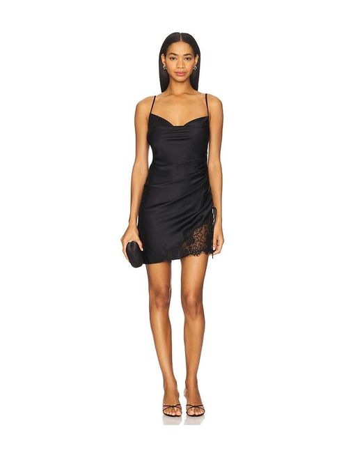 Fleur du Mal Silk Ruched Dress Black