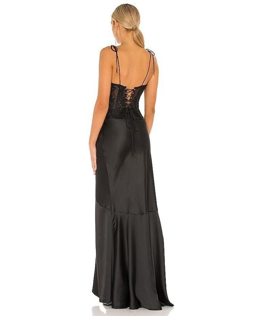 V. Chapman Black Calla Lily Gown