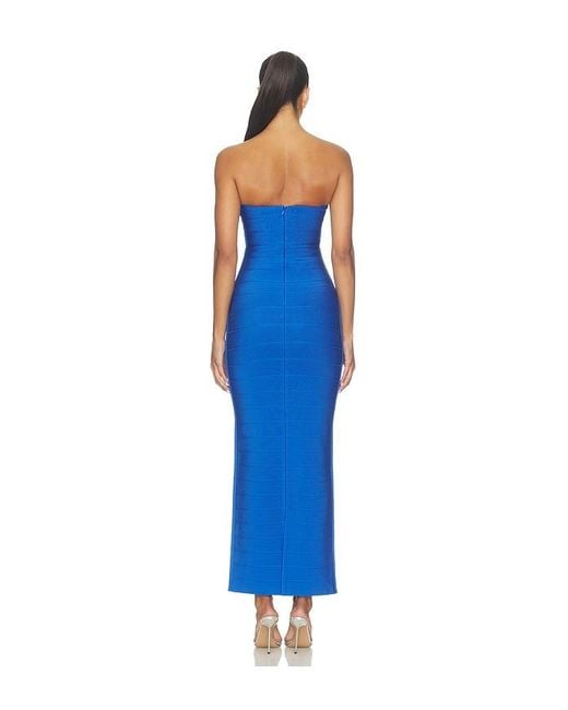 Nbd Blue Kirstyn Strapless Maxi Tube Dress