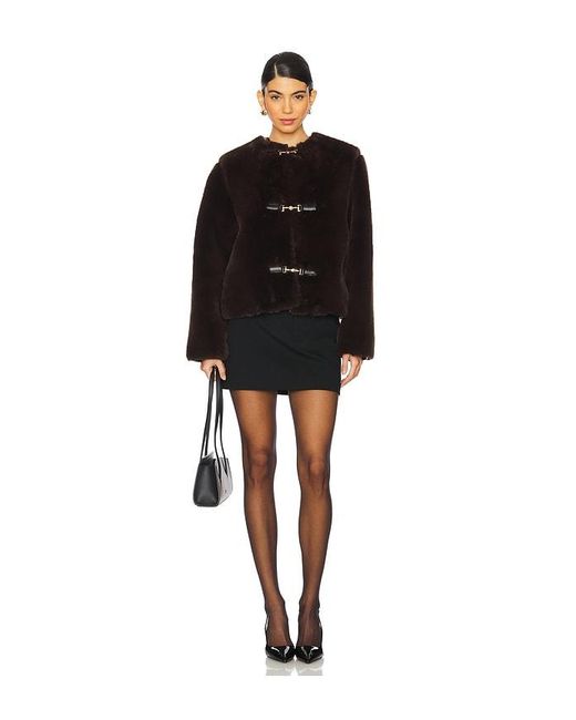 Lovers + Friends Black Rhoda Faux Fur Jacket