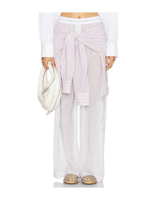 Alexander Wang White Boxer Pant With Prestyled Shirt