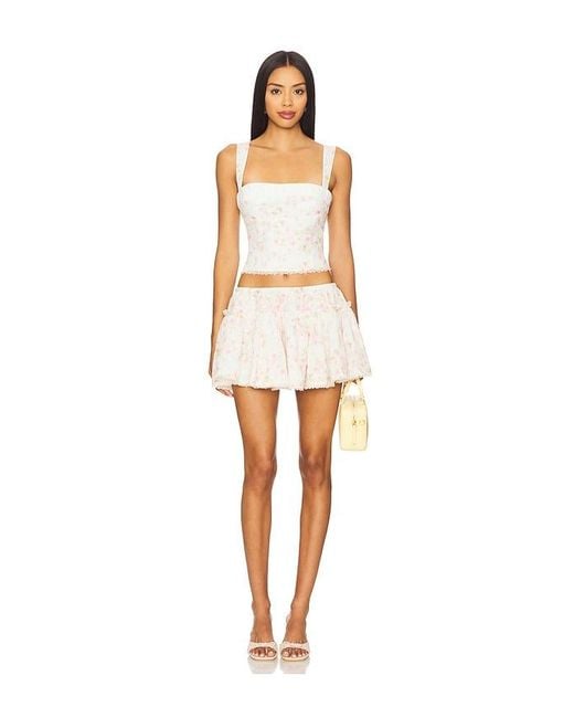 MAJORELLE White Deidre Mini Skirt