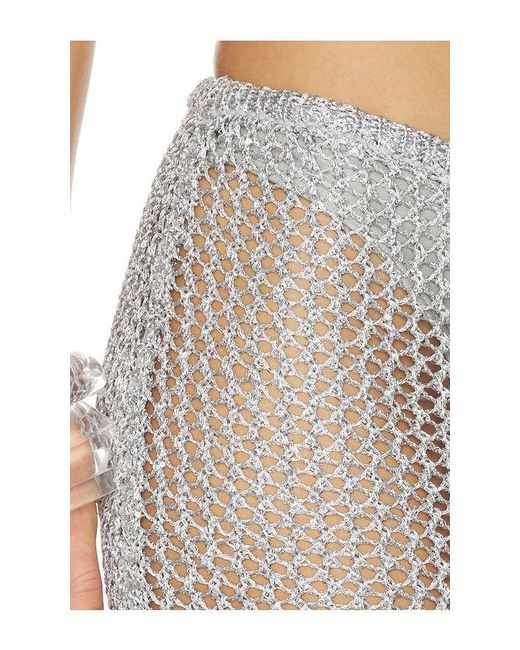 superdown Metallic Letina Knit Maxi Skirt
