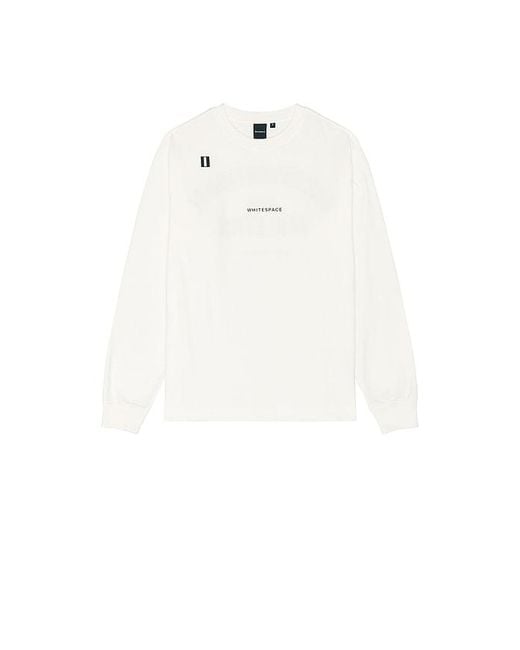 White/space White Premium Graphic Long Sleeve Tee for men