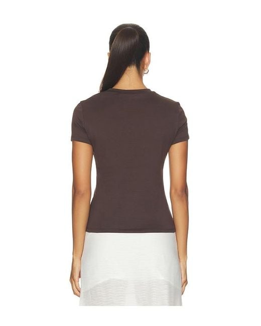 Theory Brown Tiny Apex Tee