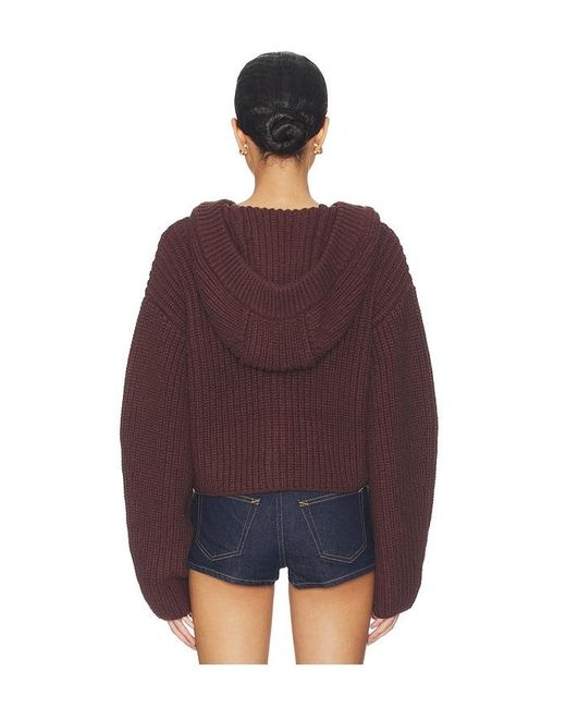 Lovers + Friends Purple Anika Hooded Cardigan