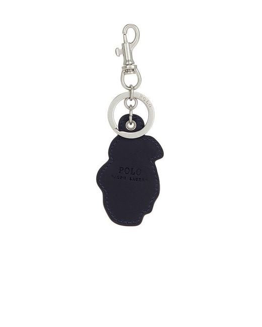Polo Ralph Lauren Black Leather Novelty Bear Keyfob for men