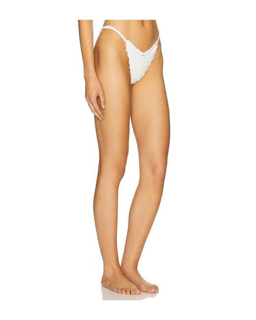 CAPITTANA White X Revolve Rose Bikini Bottom
