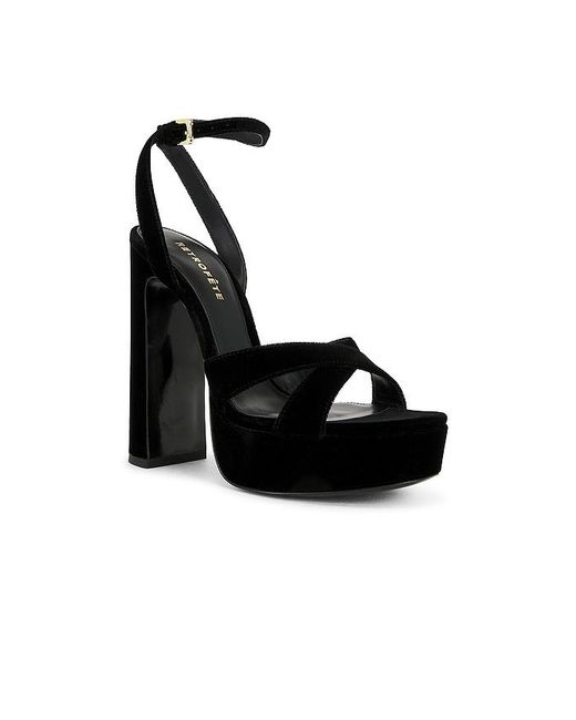 retroféte Black Melodia Platform Sandal
