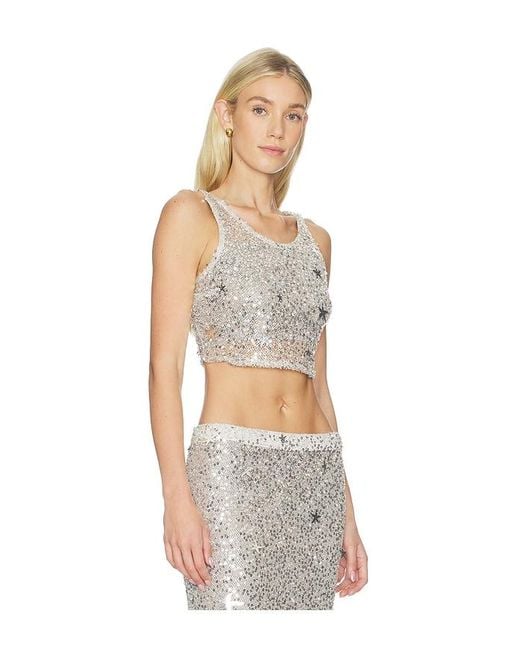 Leslie Amon White Rena Top