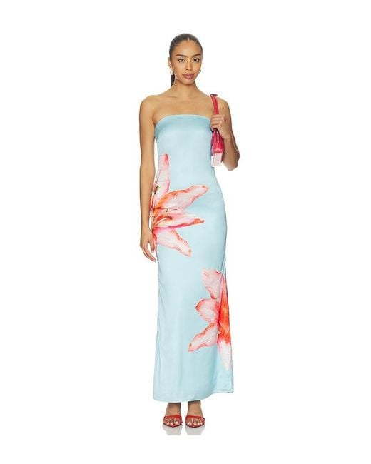 MORE TO COME White Lyza Strapless Maxi Dress