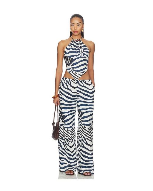 Seven Wonders White Kaeli Elasticated Palazzo Pant
