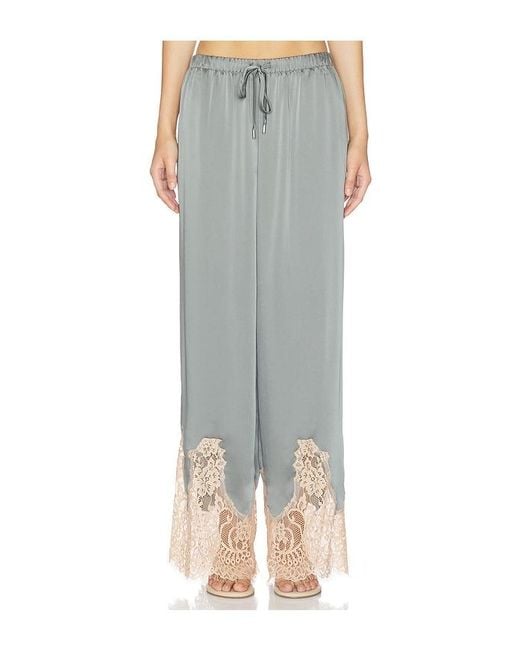 L'Agence Gray 'Agence Mirel Lace Trim Drawstring Pant