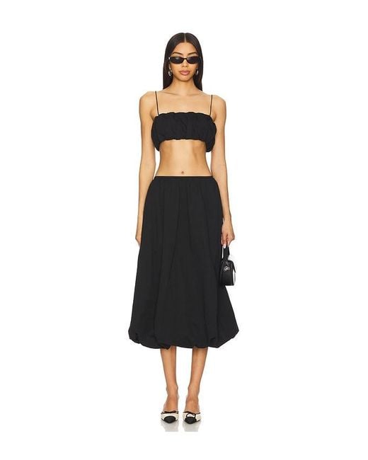 Lioness Black Intuition Bubble Midi Skirt
