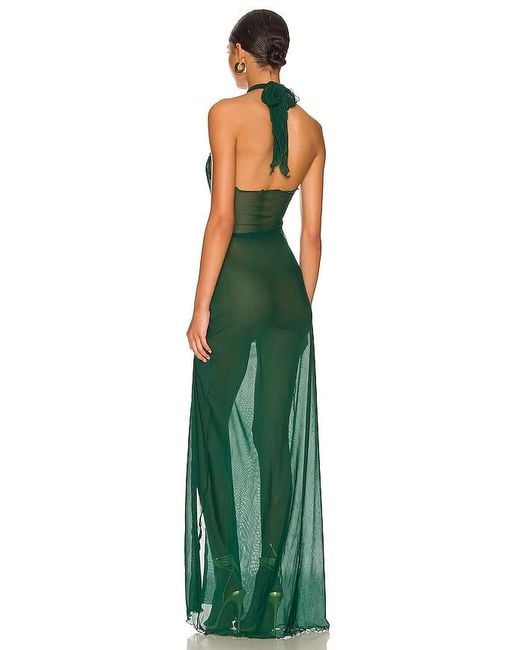 Kim Shui Green Mesh Wrap Gown