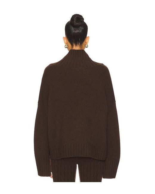 Soft Goat Brown Girlfriend Turtleneck Pullover