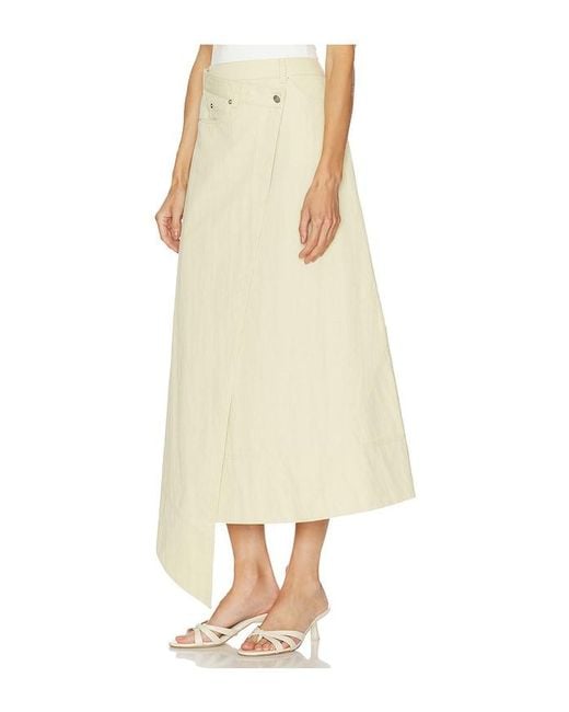 Camila Coelho Natural Ignacia Midi Skirt