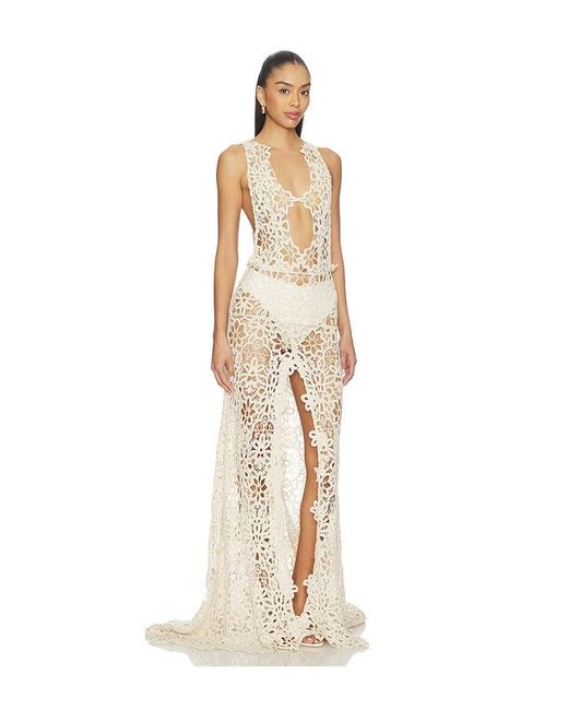 Bronx and Banco Natural Akello Crochet Maxi Dress