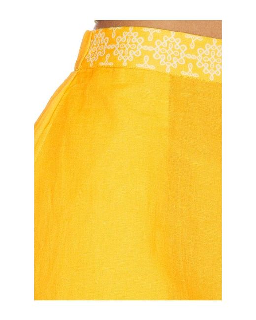 VERANDAH Yellow Magnolia Maxi Skirt
