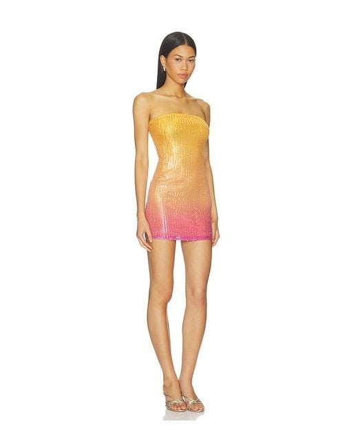 superdown Multicolor Odezza Strapless Mini Dress