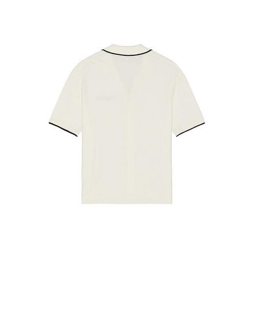 Guess White Knit Button Down Shirt for men