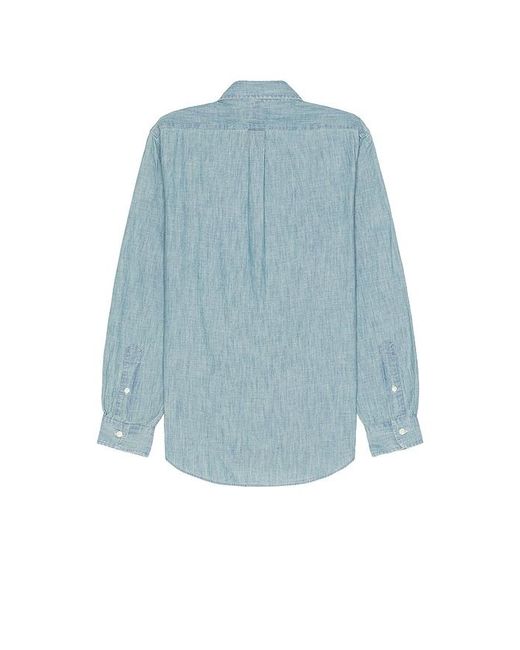 Polo Ralph Lauren Blue Denim & Chambray Sport Shirt for men