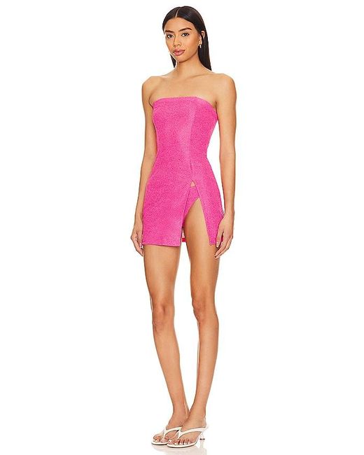 Lovers + Friends Pink Cover Me Up Tube Mini Dress