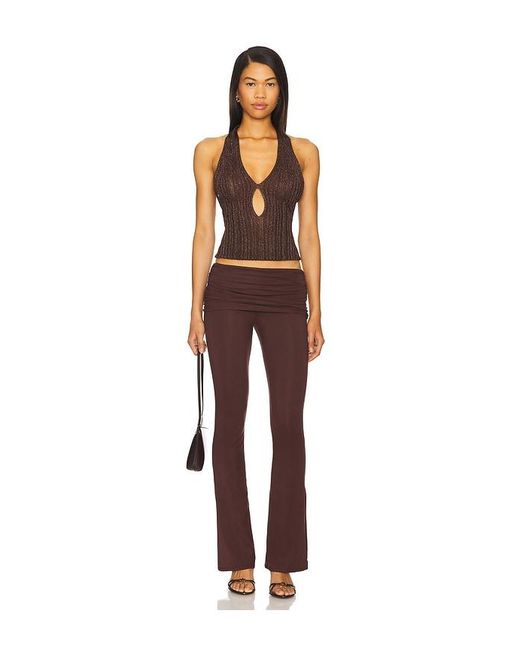 Misha Brown Echo Knit Top