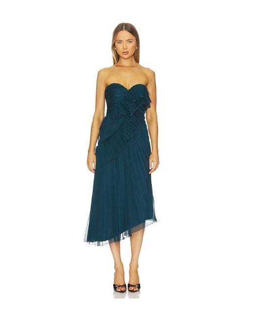 AMUR Blue Caitlyn Midi Dress