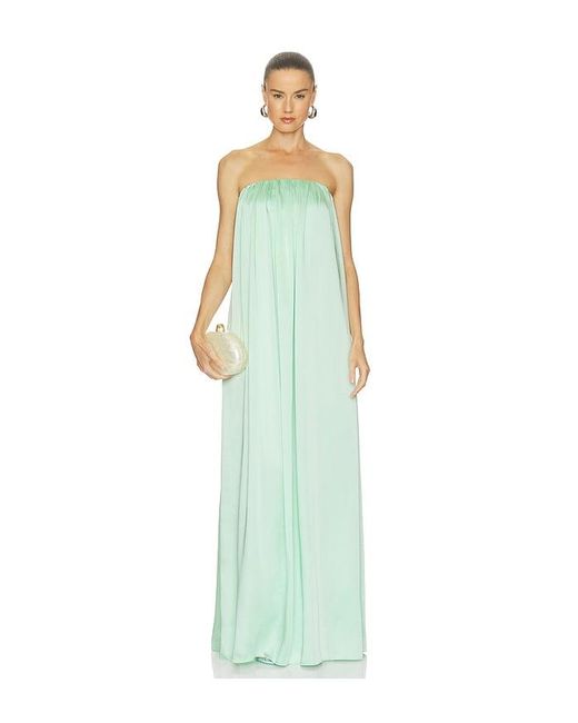 SER.O.YA White Monique Satin Maxi Dress