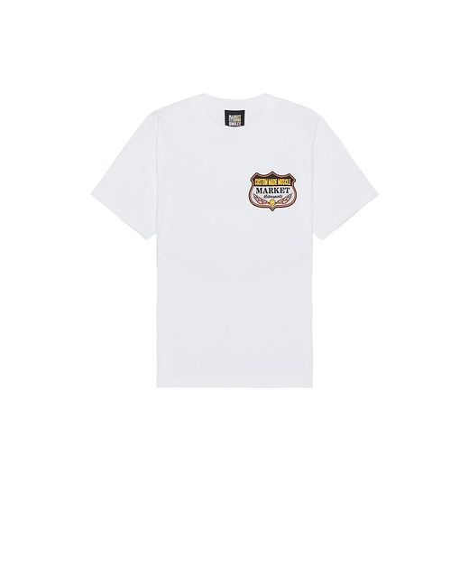 Market White Smiley Burnt Rubber Tee for men